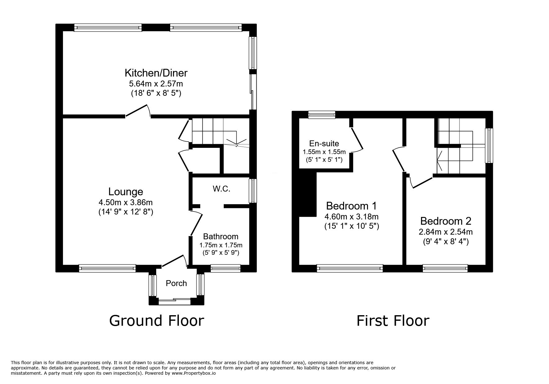 Floorplan of 2 bedroom Semi Detached House for sale, Mill Street, St. Asaph, Denbighshire, LL17