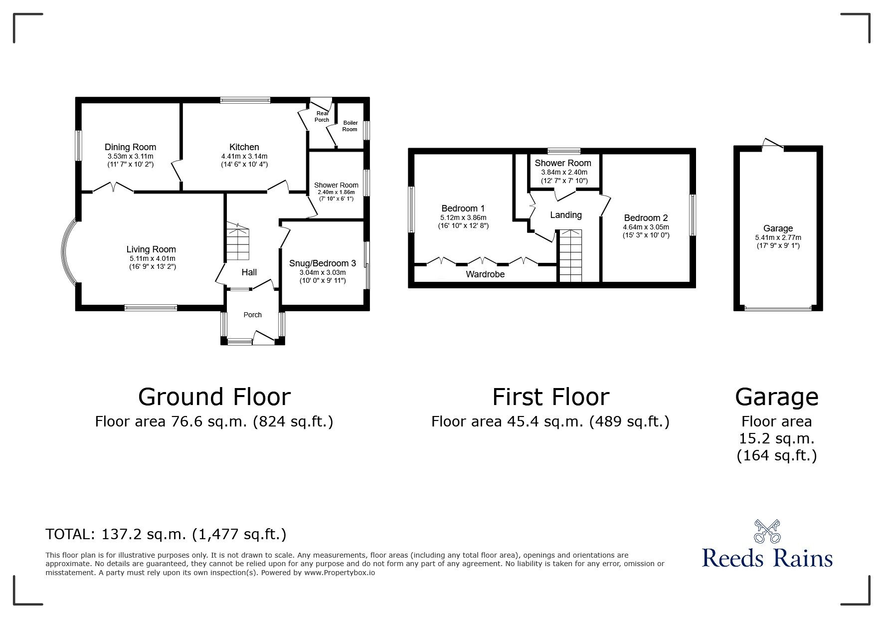 Floorplan of 2 bedroom Detached Bungalow for sale, Llwyn Uchaf, Abergele, Conwy, LL22