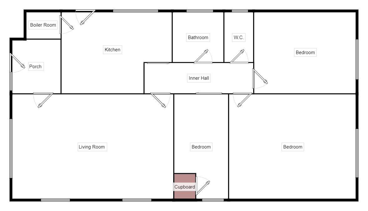 Floorplan of 3 bedroom Detached Bungalow to rent, Diane Drive, Rhyl, Denbighshire, LL18