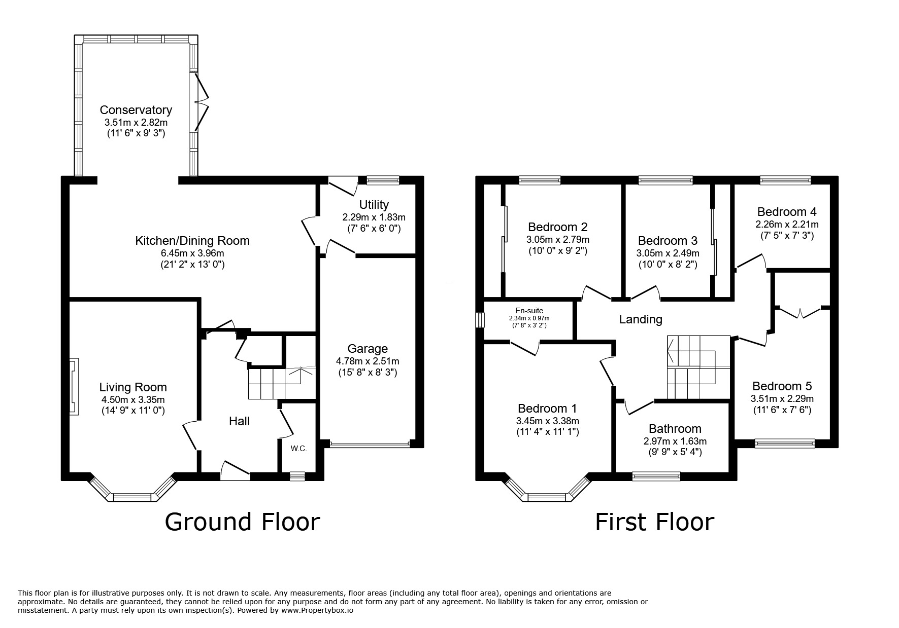 Floorplan of 5 bedroom Detached House for sale, Fern Way, Rhyl, Denbighshire, LL18