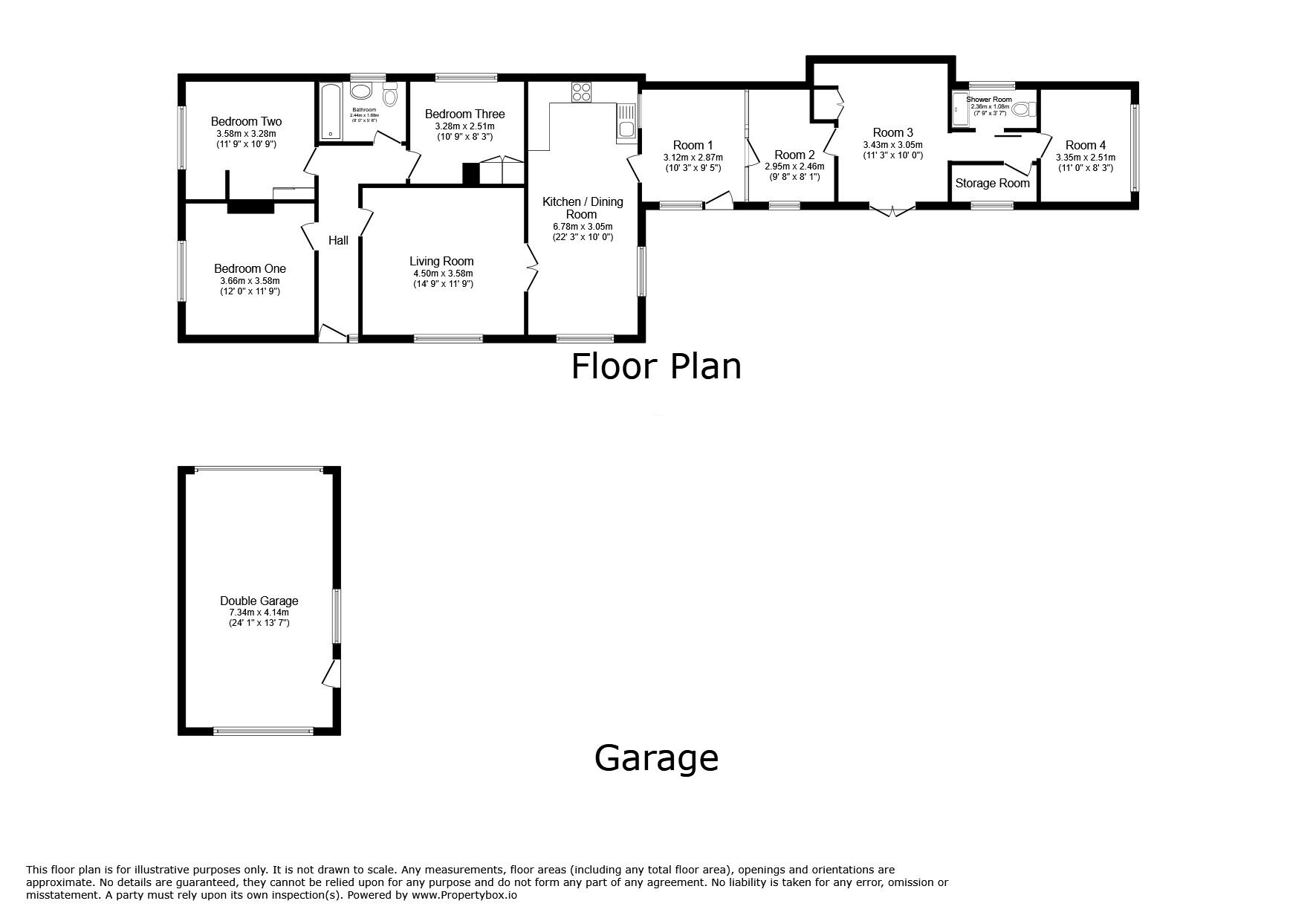 Floorplan of 3 bedroom Detached Bungalow for sale, Morfa Avenue, Kinmel Bay, Conwy, LL18