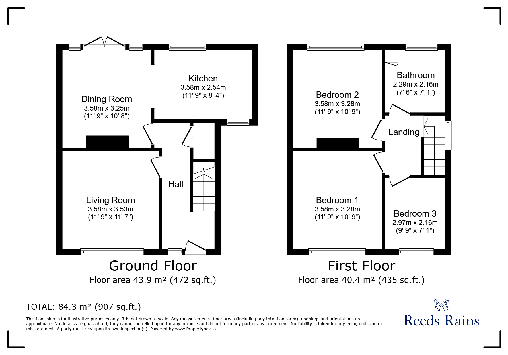 Floorplan of 3 bedroom Detached House for sale, Elwy Drive, Rhyl, Denbighshire, LL18