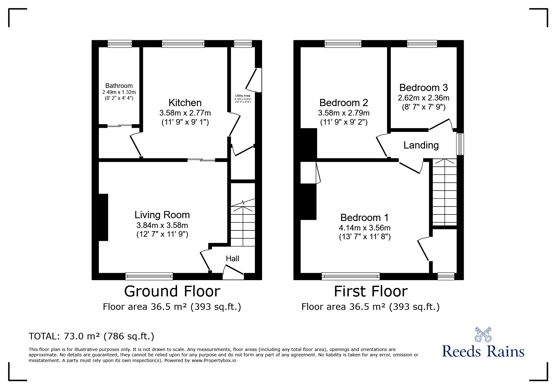 Floorplan of 3 bedroom Semi Detached House for sale, Erw Wen, Trelawnyd, Flintshire, LL18