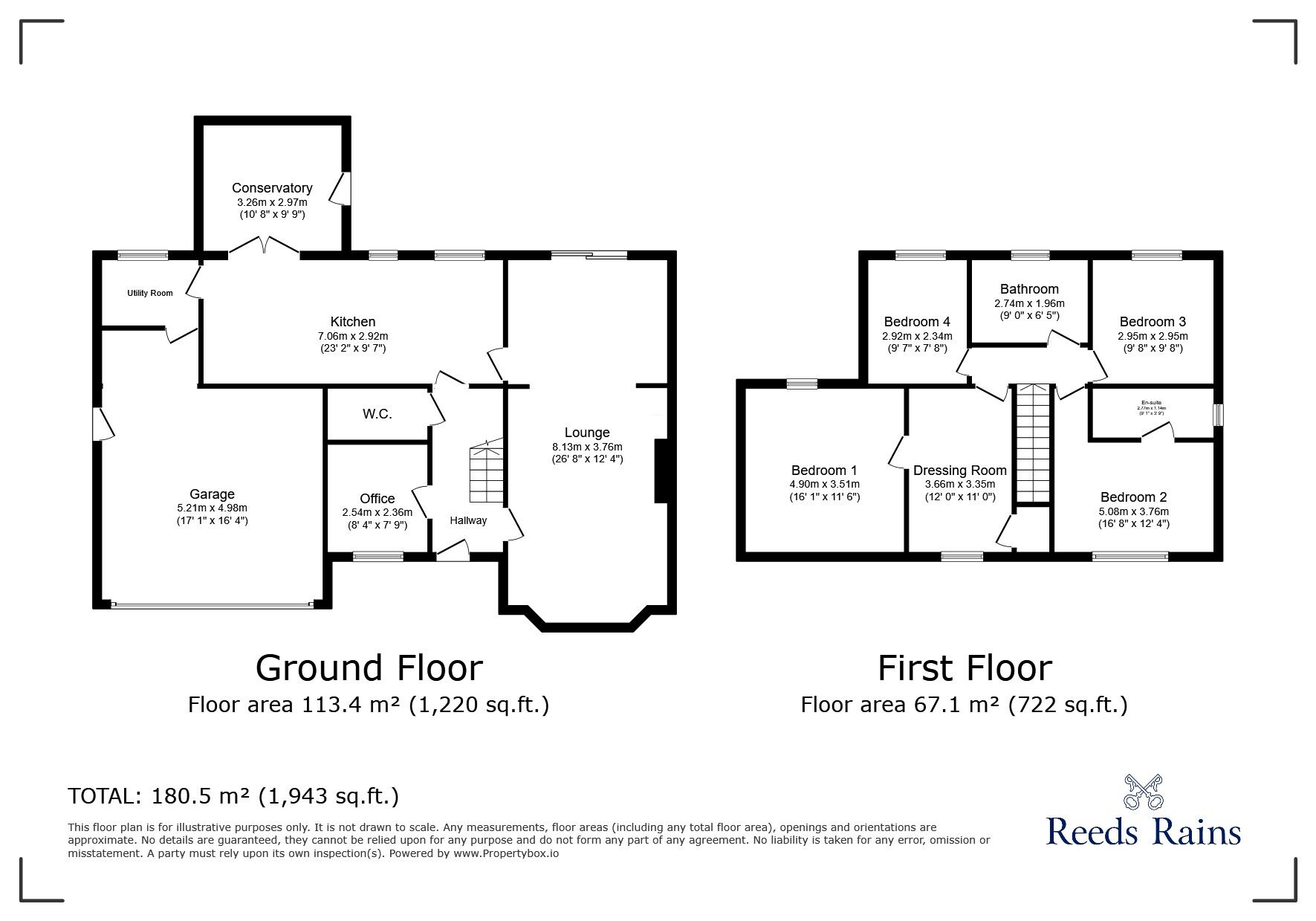 Floorplan of 4 bedroom Detached House to rent, Abergele Road, Bodelwyddan, Denbighshire, LL18