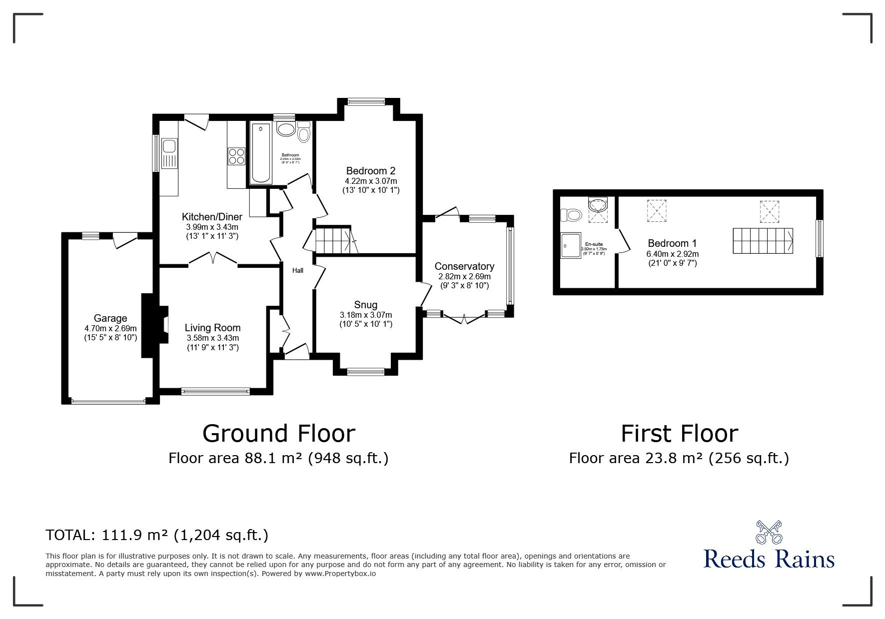 Floorplan of 2 bedroom Detached Bungalow for sale, Merllyn Road, Rhyl, Denbighshire, LL18