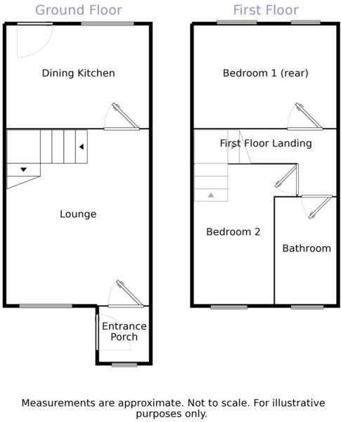 Floorplan of 2 bedroom Mid Terrace House to rent, Knavesmire, Rothwell, Leeds, LS26