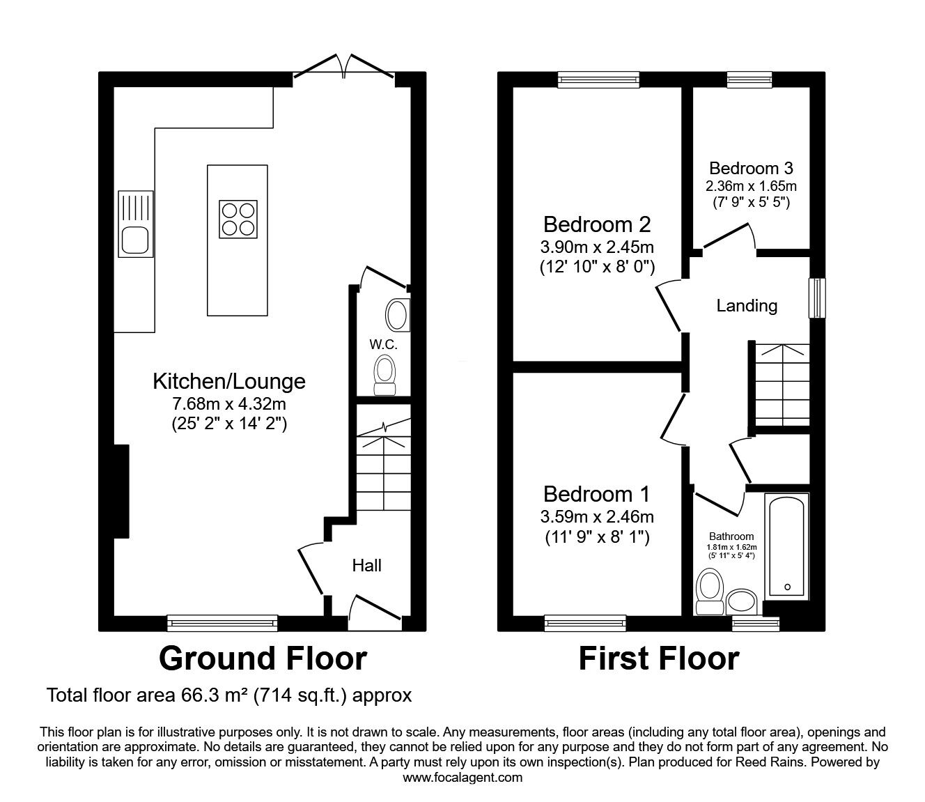 Floorplan of 3 bedroom Semi Detached House for sale, Meadowgate Drive, Lofthouse, Wakefield, WF3