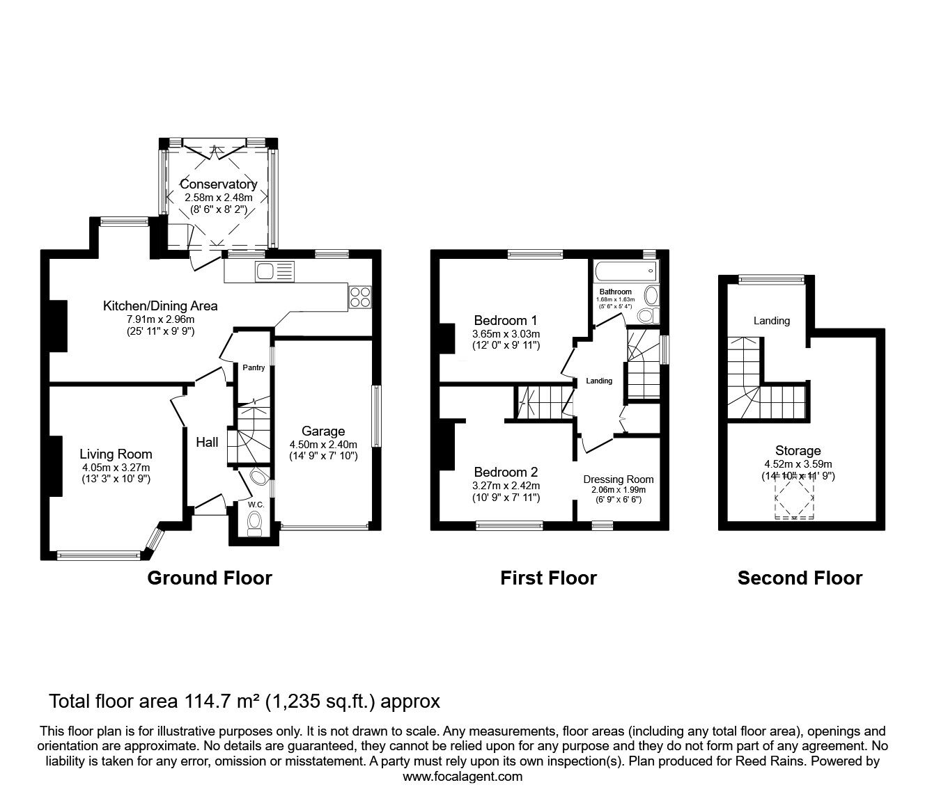 Floorplan of 3 bedroom Semi Detached House for sale, Neville Grove, Swillington, West Yorkshire, LS26