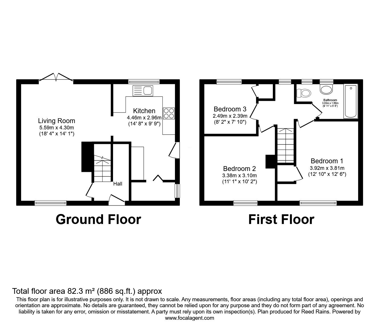 Floorplan of 3 bedroom Semi Detached House for sale, Valley Drive, Great Preston, West Yorkshire, LS26