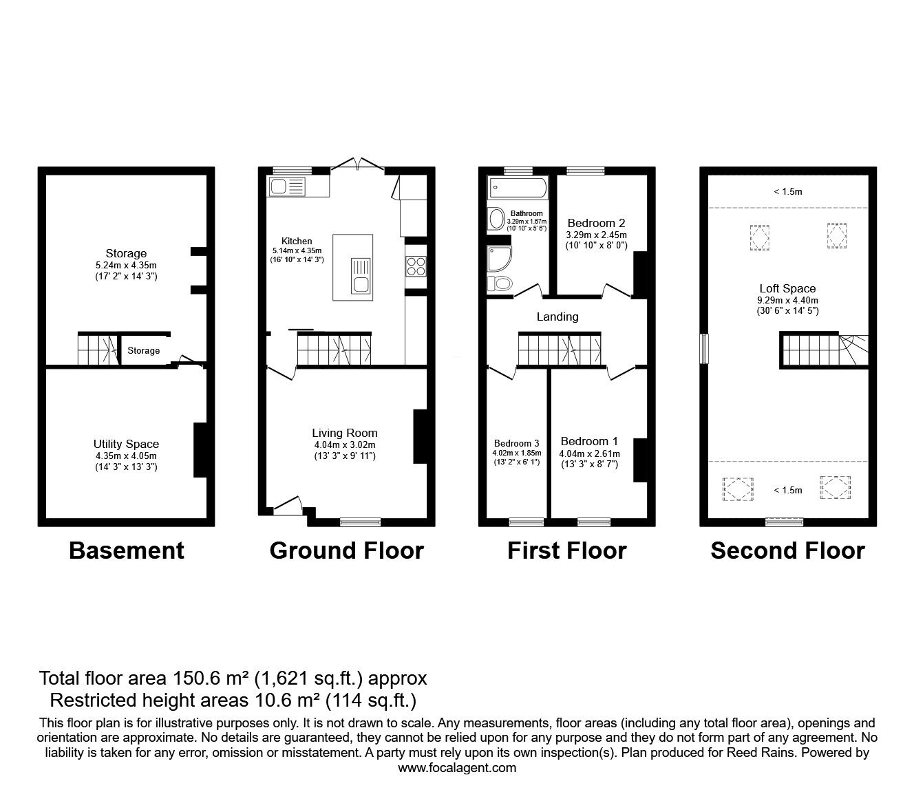 Floorplan of 4 bedroom End Terrace House for sale, Ebor Terrace, Leeds, West Yorkshire, LS10