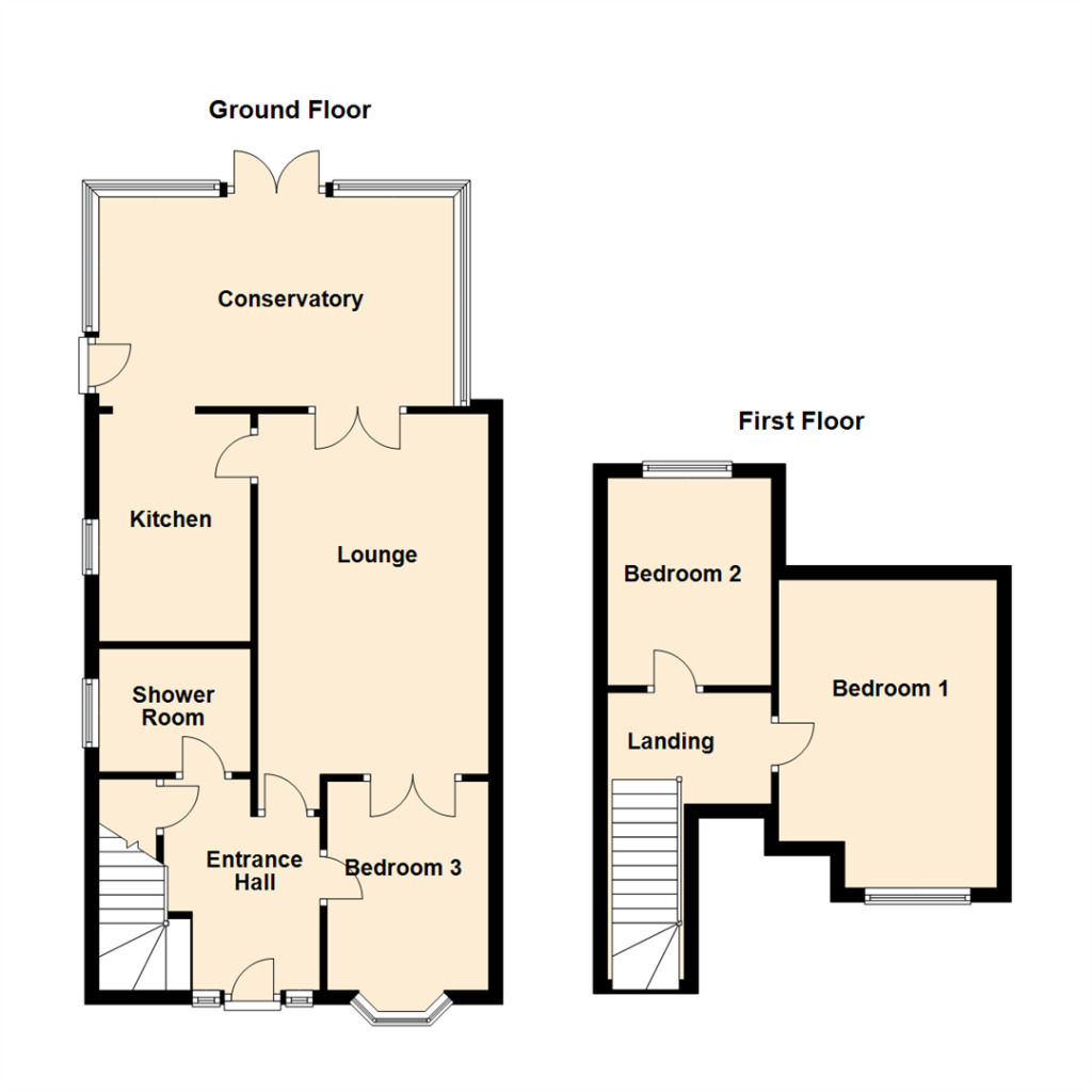 Floorplan of 2 bedroom Semi Detached Bungalow for sale, Haigh Road, Rothwell, West Yorkshire, LS26