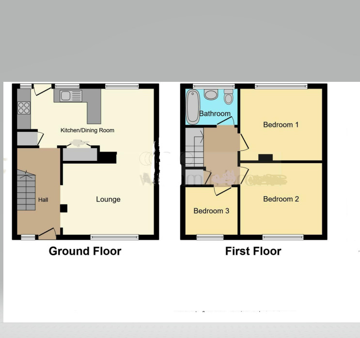 Floorplan of 3 bedroom Semi Detached House for sale, Northwood Falls, Woodlesford, West Yorkshire, LS26