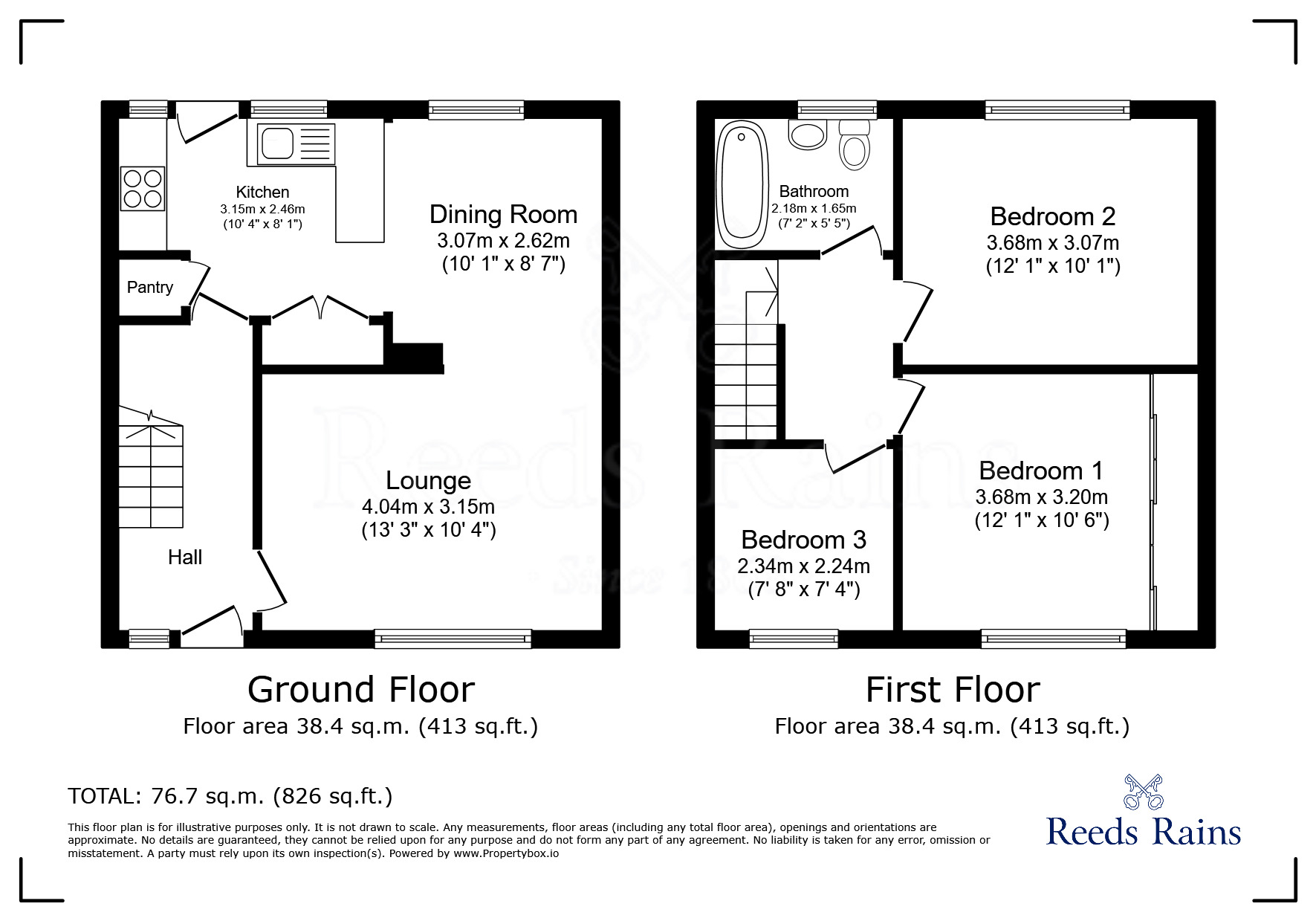 Floorplan of 3 bedroom Semi Detached House for sale, Northwood Falls, Woodlesford, West Yorkshire, LS26