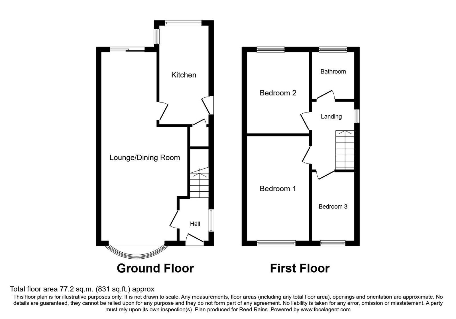 Floorplan of 3 bedroom Detached House to rent, Parkways Avenue, Oulton, West Yorkshire, LS26