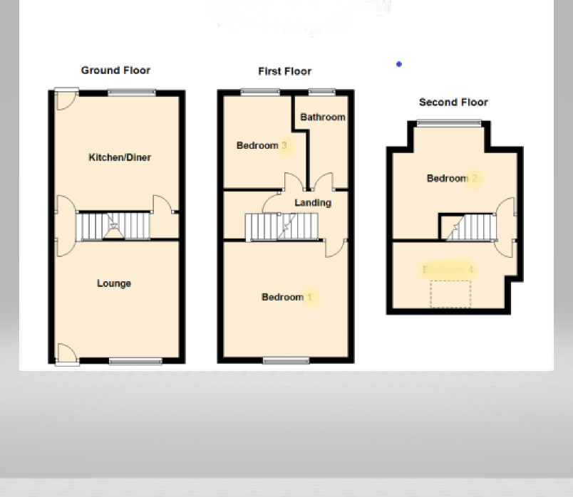 Floorplan of 3 bedroom Mid Terrace House for sale, Middleton Avenue, Rothwell, West Yorkshire, LS26