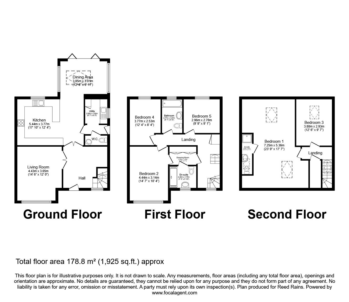 Floorplan of 5 bedroom Detached House for sale, Town Street, Carlton, West Yorkshire, WF3