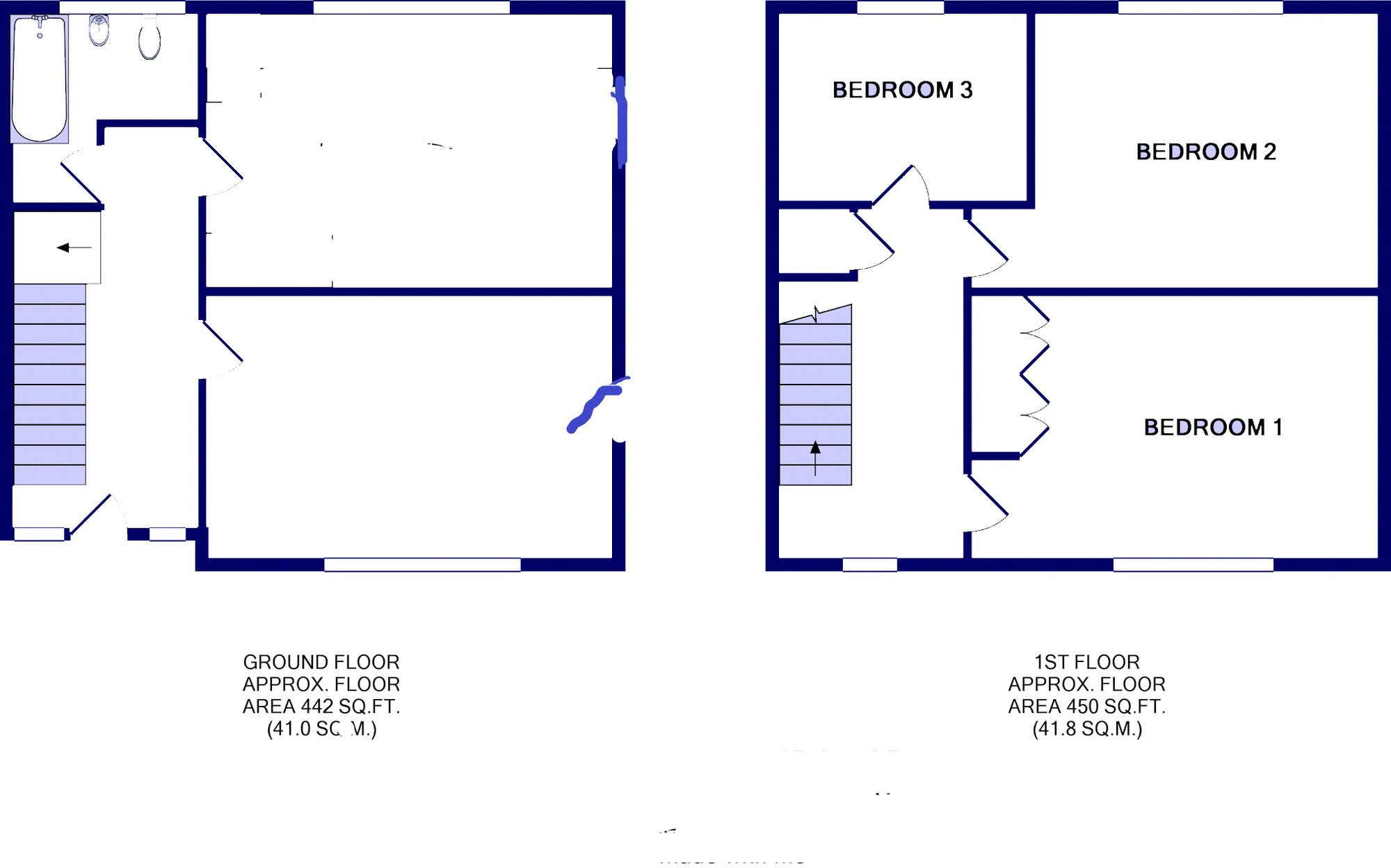 Floorplan of 3 bedroom Semi Detached House for sale, The Hollings, Methley, West Yorkshire, LS26