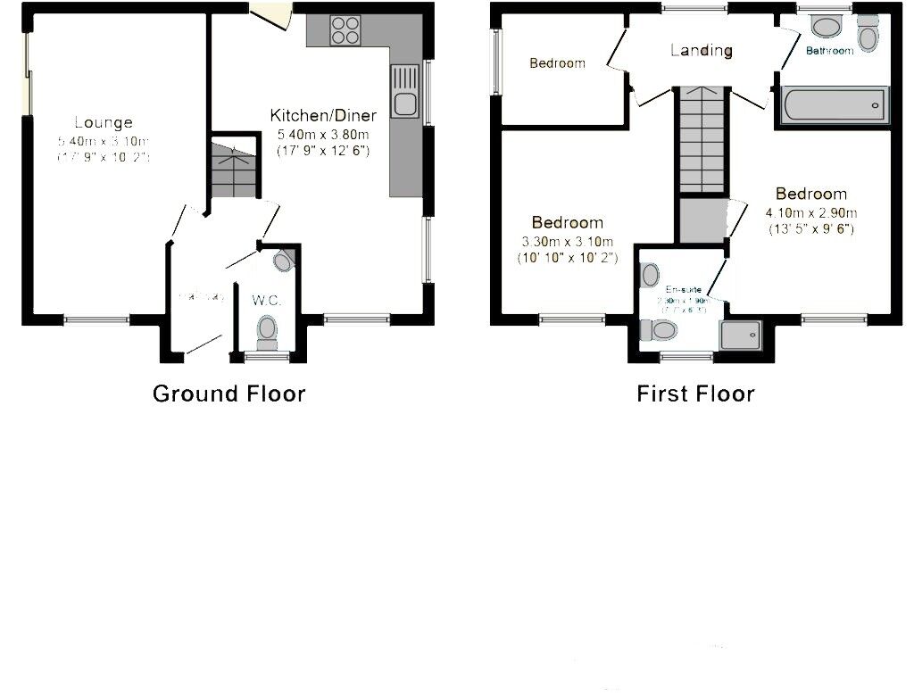 Floorplan of 3 bedroom Detached House for sale, Ascot Gardens, Leeds, West Yorkshire, LS10