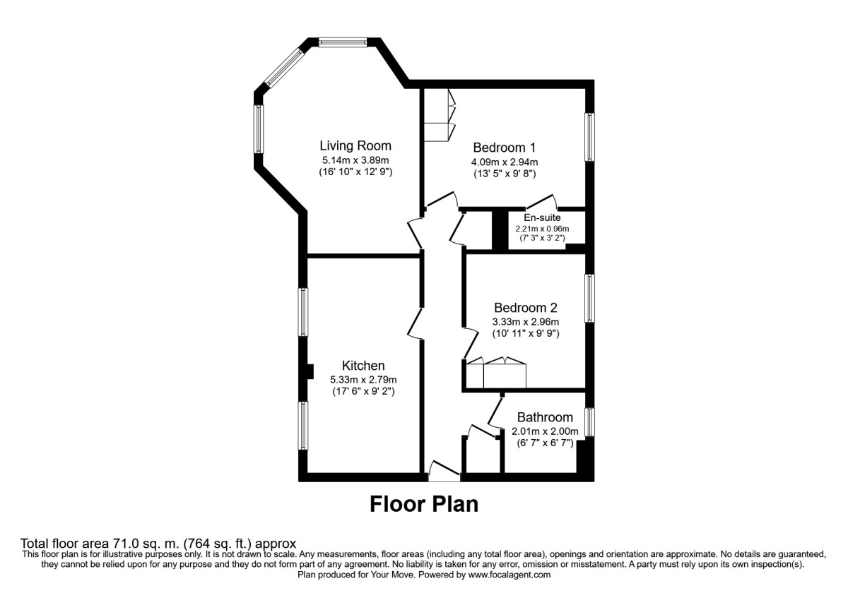 Floorplan of 2 bedroom  Flat to rent, Castle Lodge Gardens, Rothwell, West Yorkshire, LS26