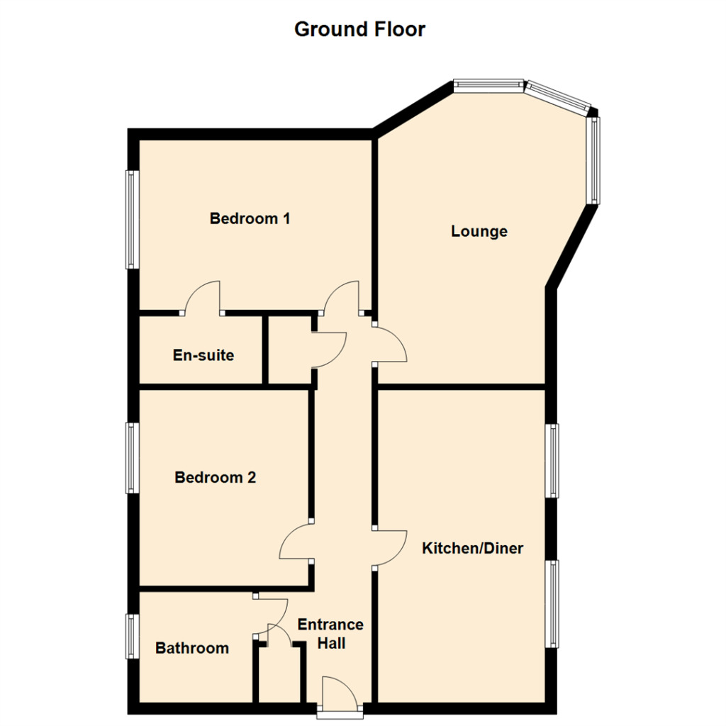 Floorplan of 2 bedroom  Flat for sale, Castle Lodge Gardens, Rothwell, West Yorkshire, LS26