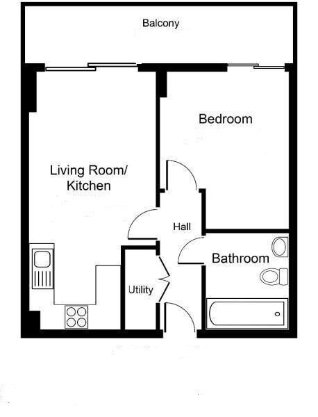 Floorplan of 1 bedroom  Flat for sale, Keppel Wharf, Market Street, South Yorkshire, S60