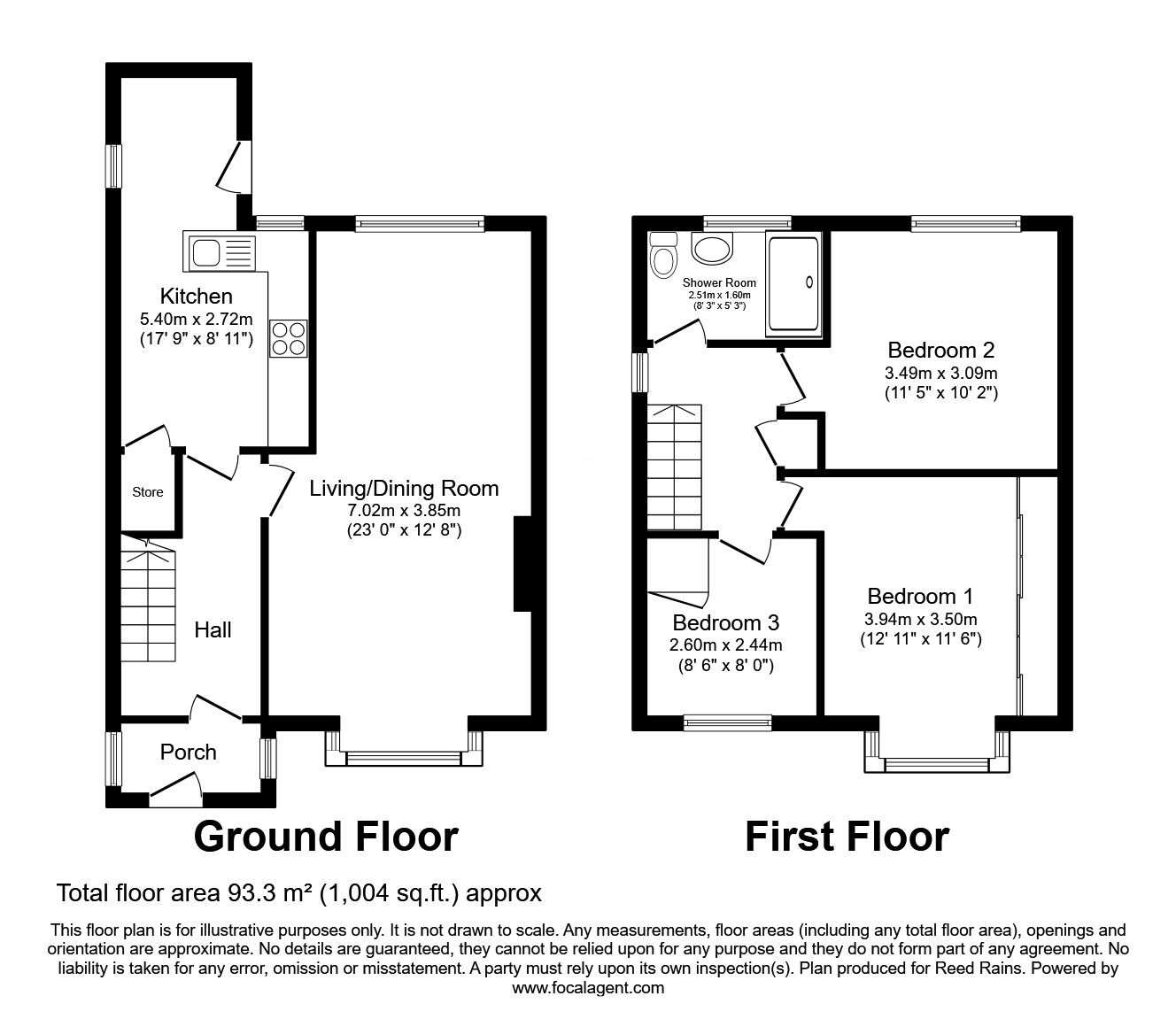 Floorplan of 3 bedroom Semi Detached House for sale, Cotswold Crescent, Whiston, South Yorkshire, S60