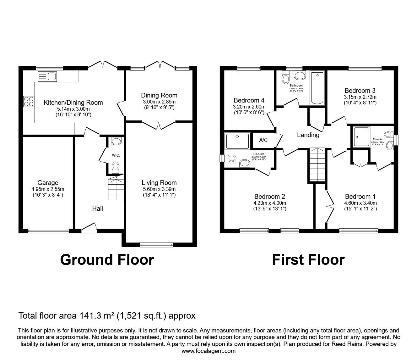 Floorplan of 4 bedroom Detached House for sale, Foxlow Close, Waverley, South Yorkshire, S60