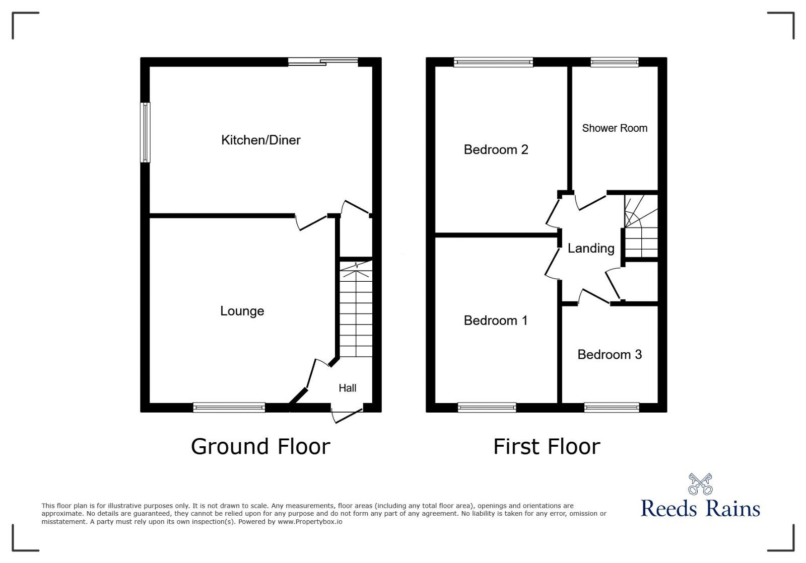 Floorplan of 3 bedroom Semi Detached House to rent, Fellowsfield Way, Rotherham, South Yorkshire, S61