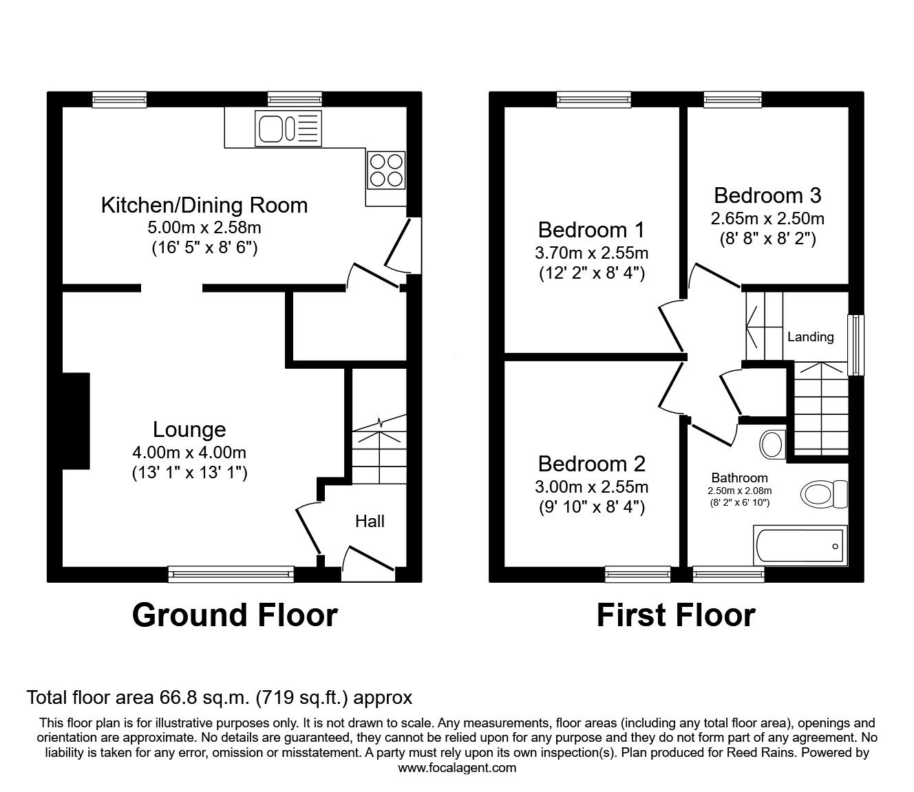 Floorplan of 3 bedroom Semi Detached House for sale, St. Marys Road, Rawmarsh, South Yorkshire, S62