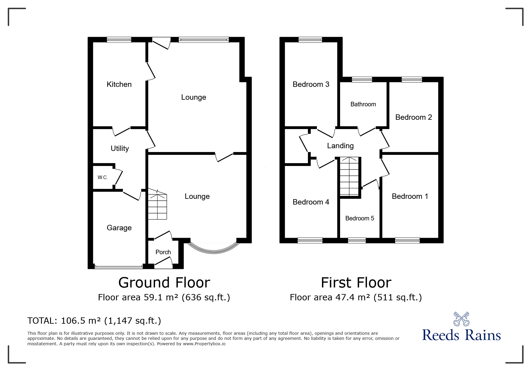 Floorplan of 5 bedroom Semi Detached House for sale, Watson Glen, Rotherham, South Yorkshire, S61