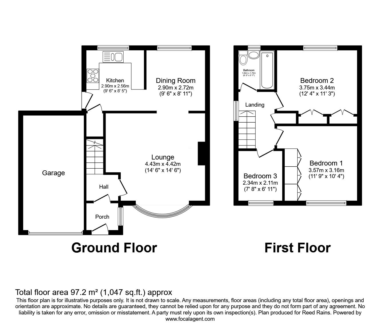 Floorplan of 3 bedroom Semi Detached House for sale, Packman Road, Wath-upon-Dearne, South Yorkshire, S63