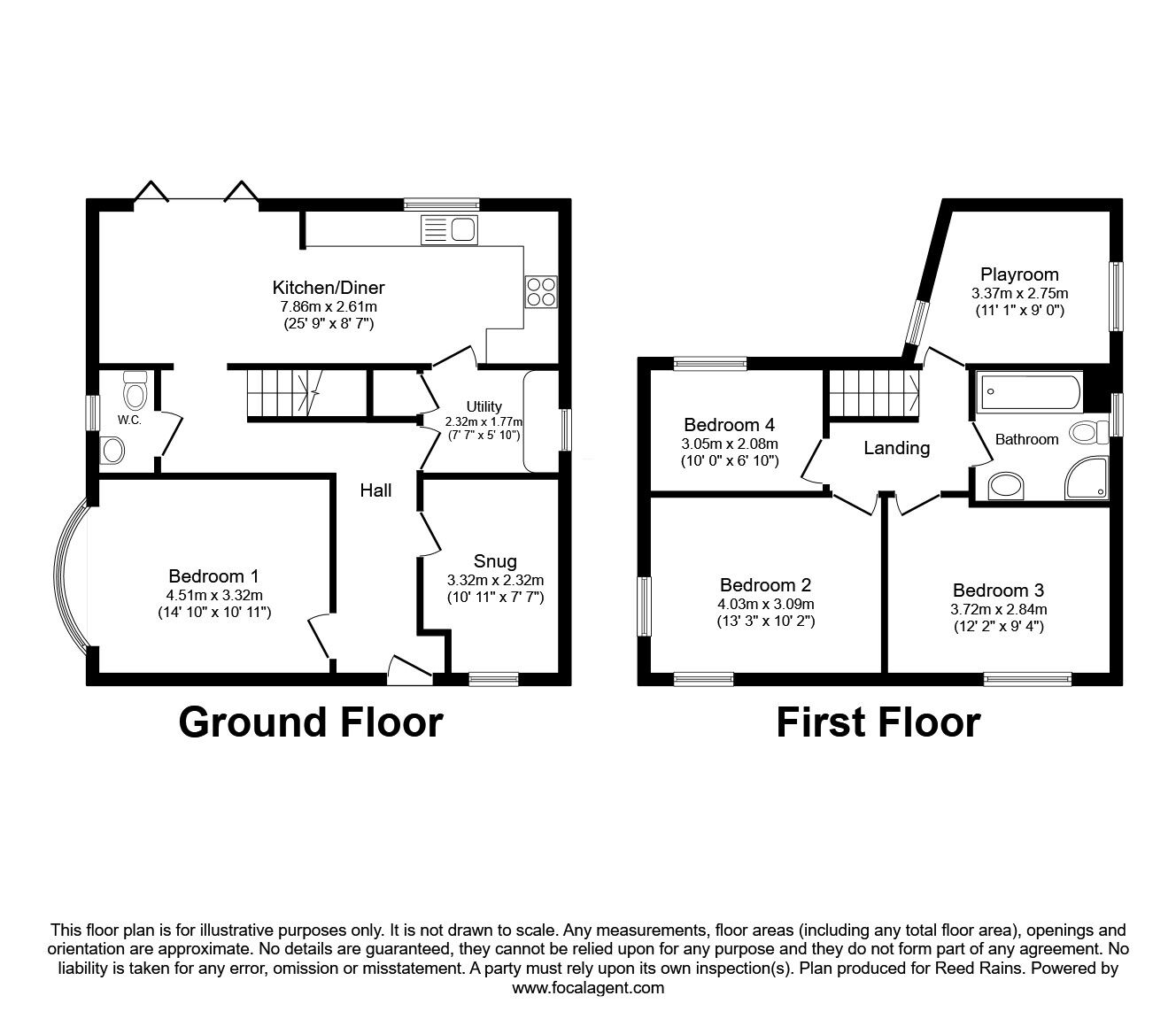 Floorplan of 4 bedroom Detached House for sale, Charles Street, Rawmarsh, South Yorkshire, S62