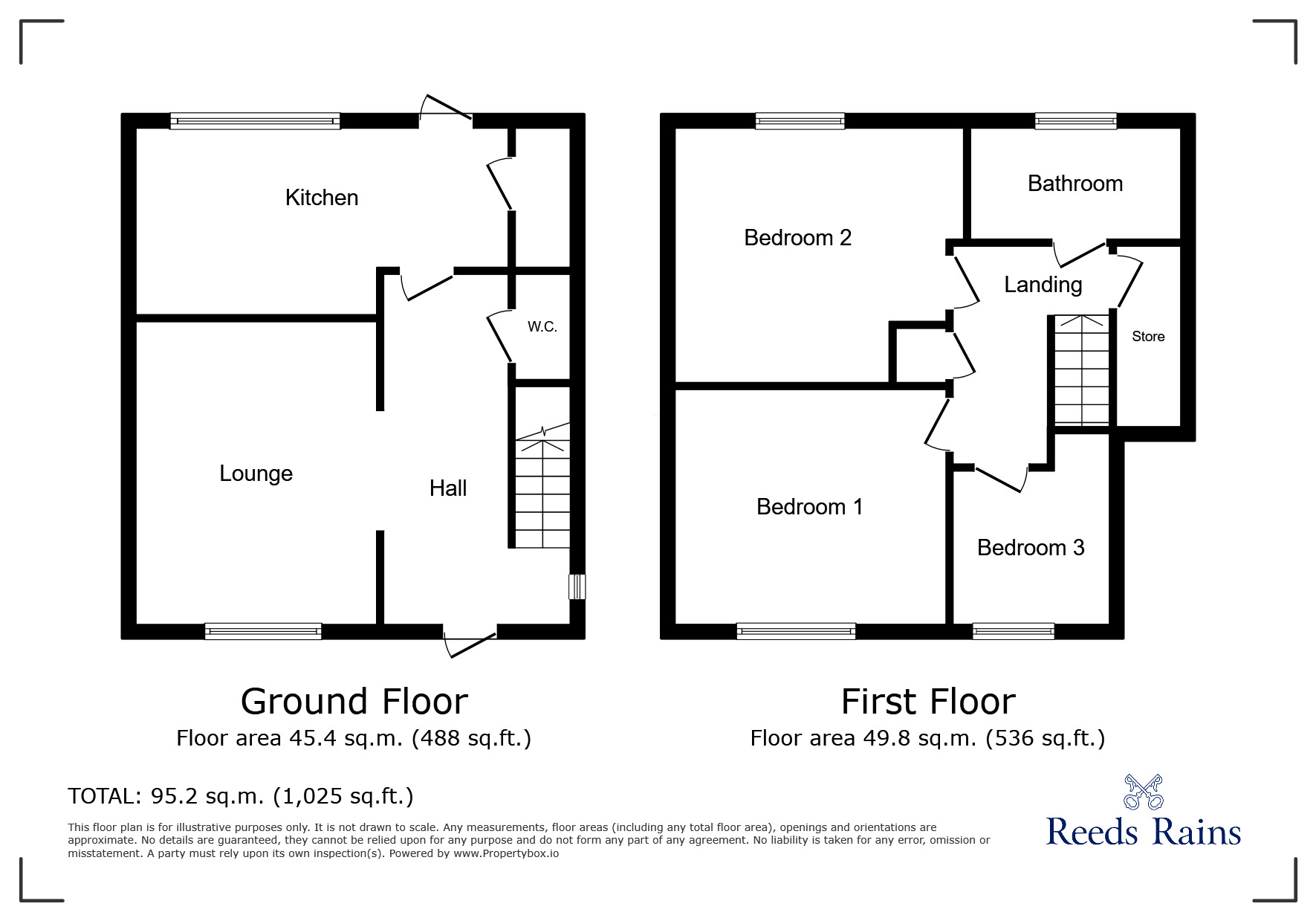 Floorplan of 3 bedroom Mid Terrace House for sale, Nidderdale Road, Rotherham, South Yorkshire, S61