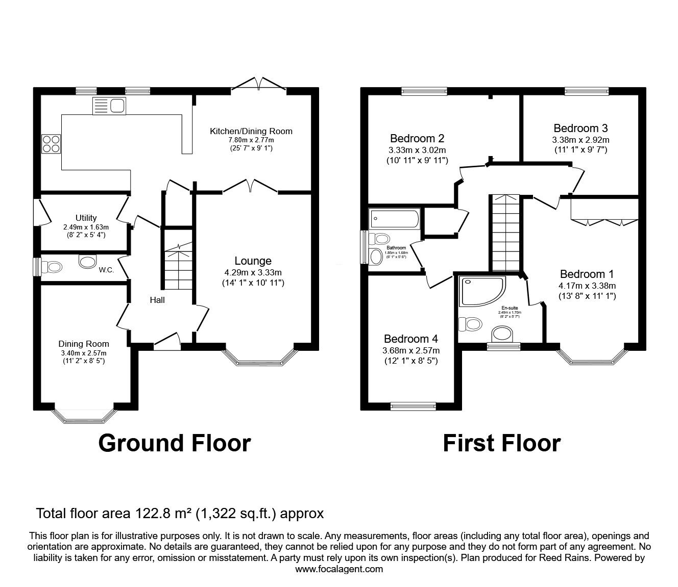 Floorplan of 4 bedroom Detached House for sale, Lyminton Lane, Treeton, South Yorkshire, S60