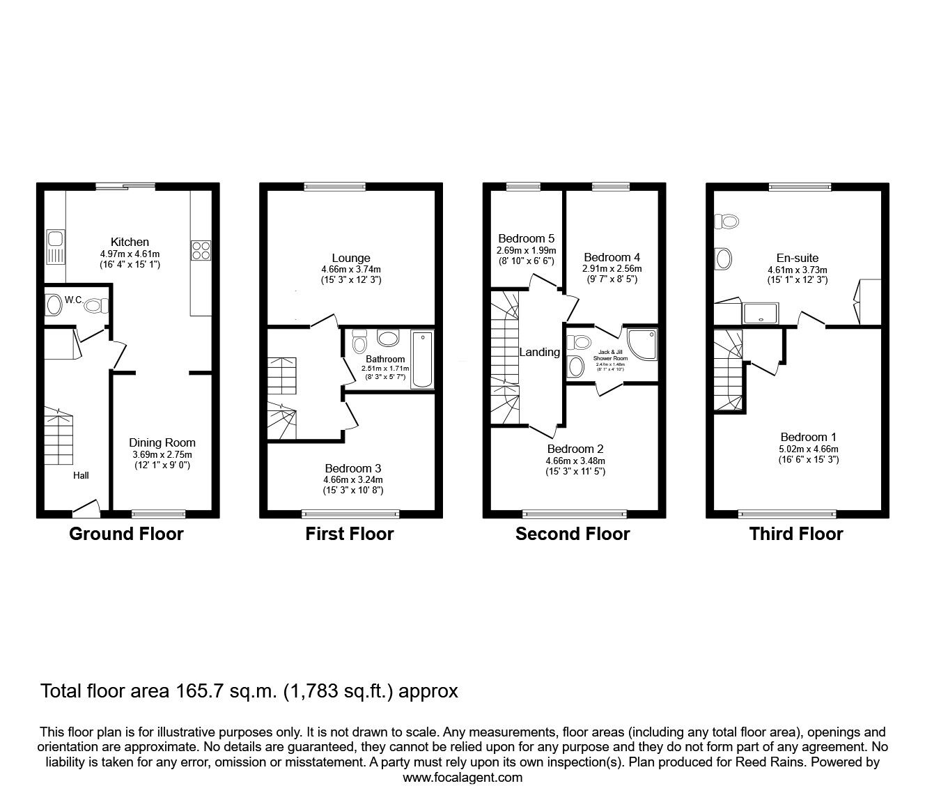 Floorplan of 5 bedroom End Terrace House for sale, Marvell Way, Wath-upon-Dearne, South Yorkshire, S63