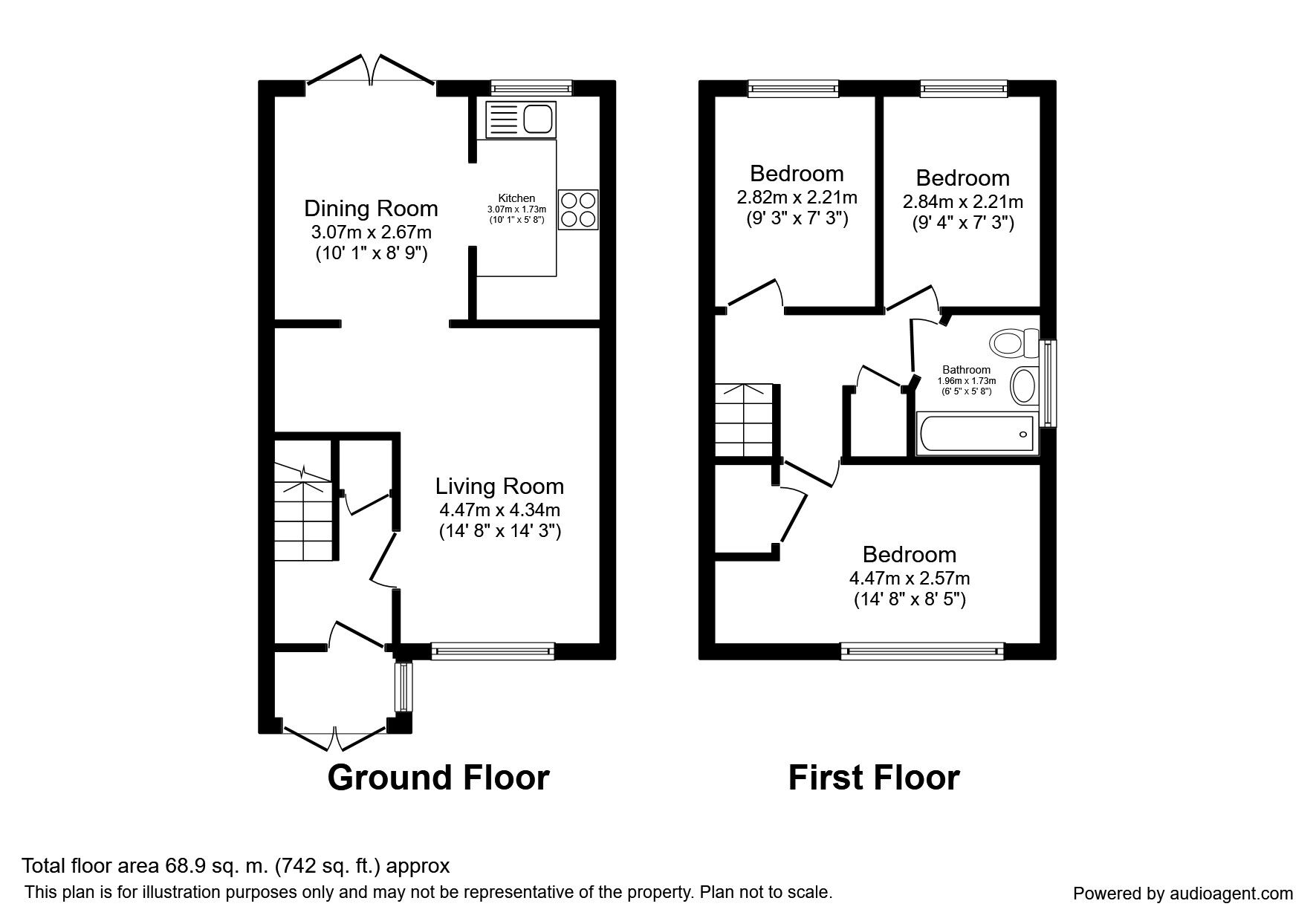 Floorplan of 3 bedroom Semi Detached House to rent, Tram Road, Rye Harbour, East Sussex, TN31