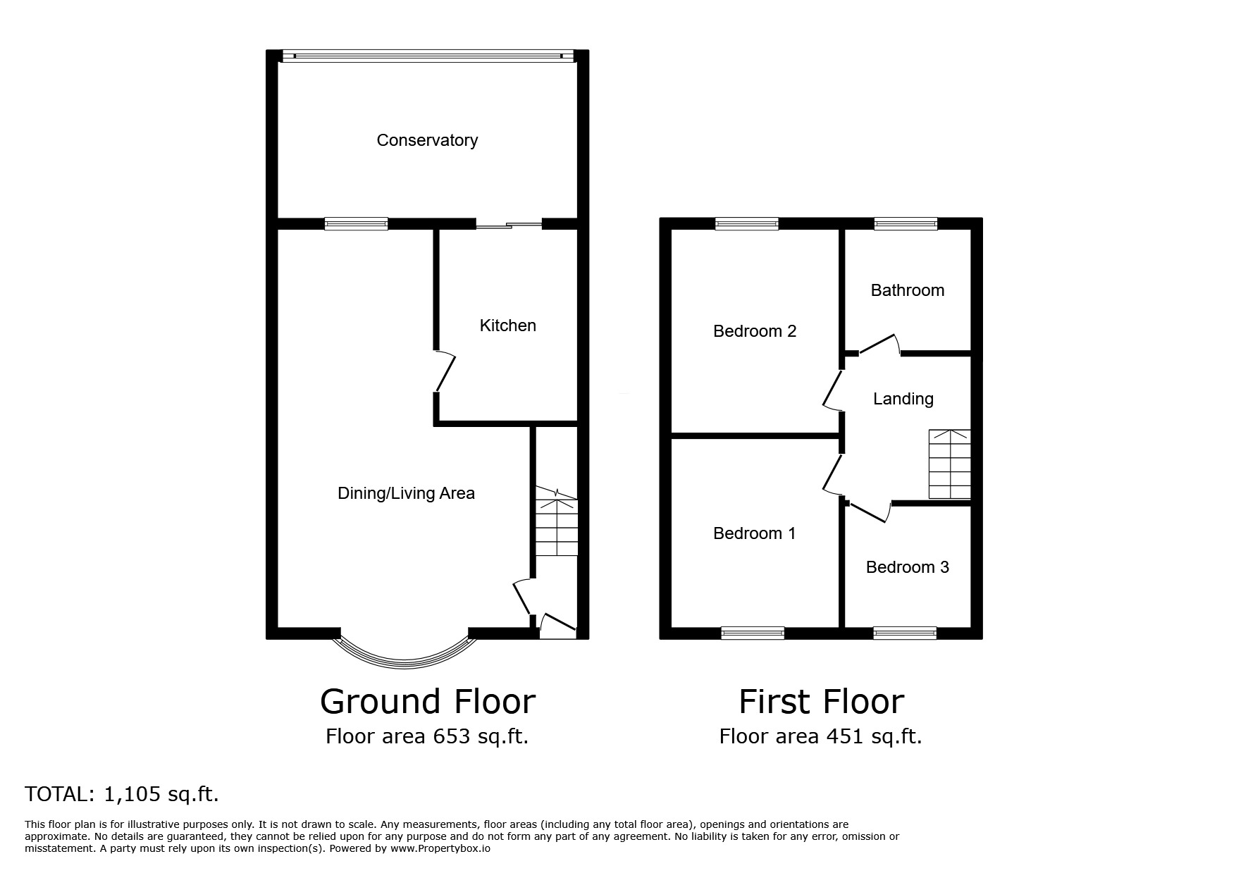 Floorplan of 3 bedroom Mid Terrace House for sale, North Salts, Rye, East Sussex, TN31