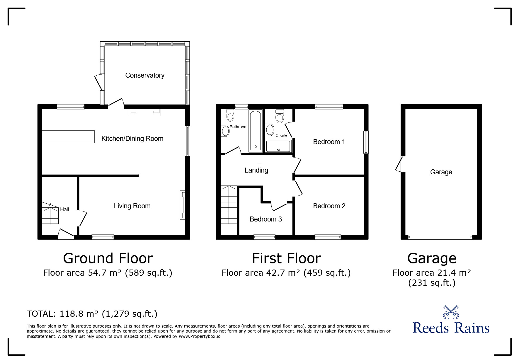 Floorplan of 3 bedroom Semi Detached House for sale, The Firs, Udimore Road, Rye, TN31