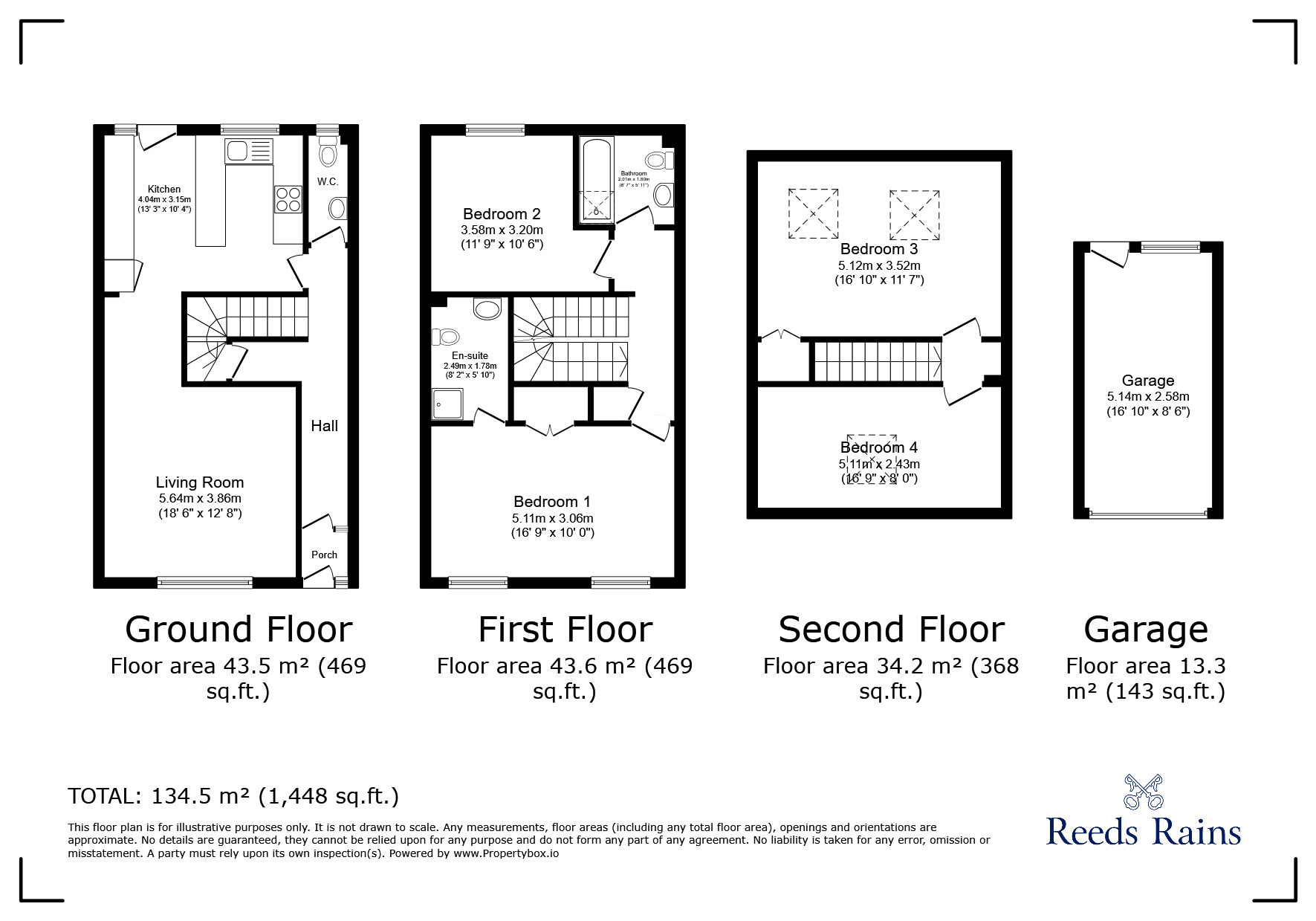 Floorplan of 4 bedroom Semi Detached House to rent, Rock Channel Quay, Rye, East Sussex, TN31