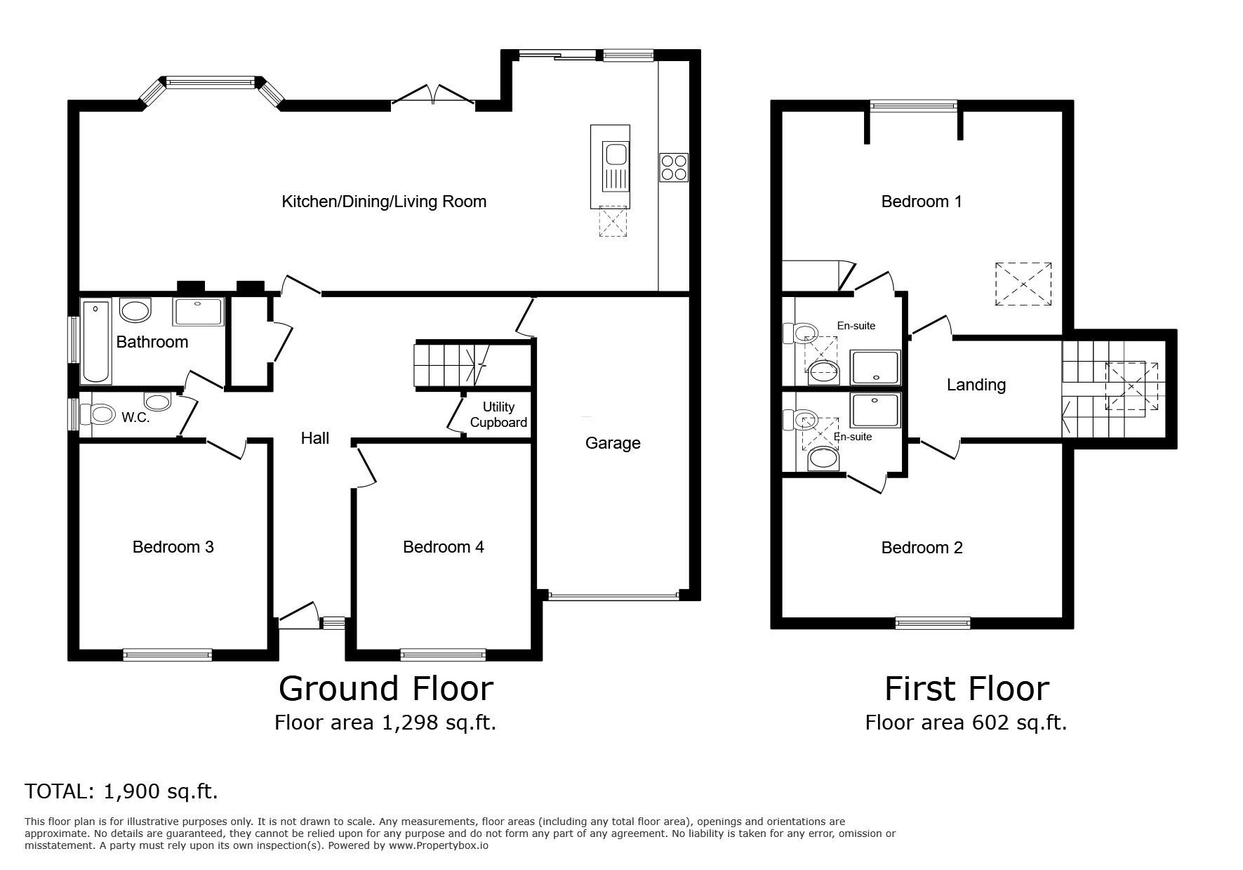 Floorplan of 4 bedroom Link Detached House for sale, Wallands, Udimore Road, Udimore, East Sussex, TN31