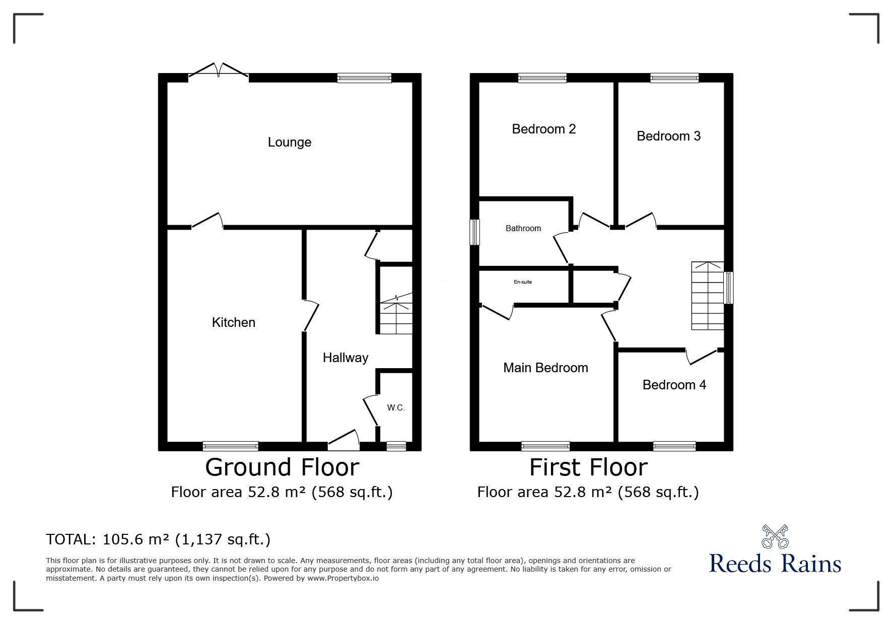 Floorplan of 4 bedroom Detached House to rent, Orchard Way, Hastings, East Sussex, TN35