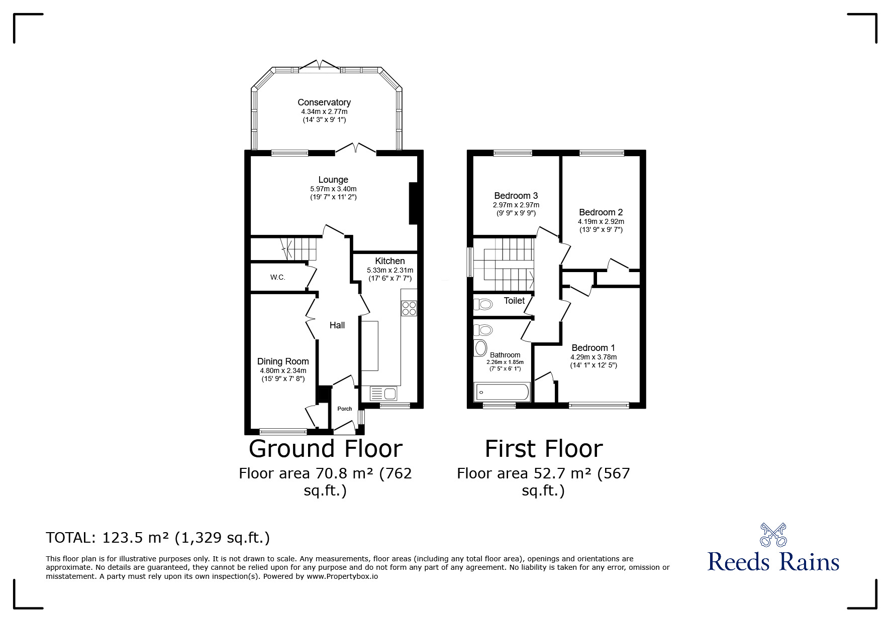 Floorplan of 3 bedroom Semi Detached House for sale, Lydd Road, Camber, East Sussex, TN31