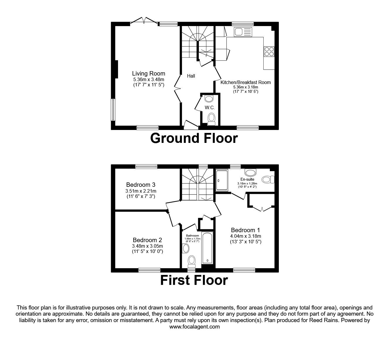 Floorplan of 3 bedroom Detached House for sale, Whitesand Drive, Camber, East Sussex, TN31