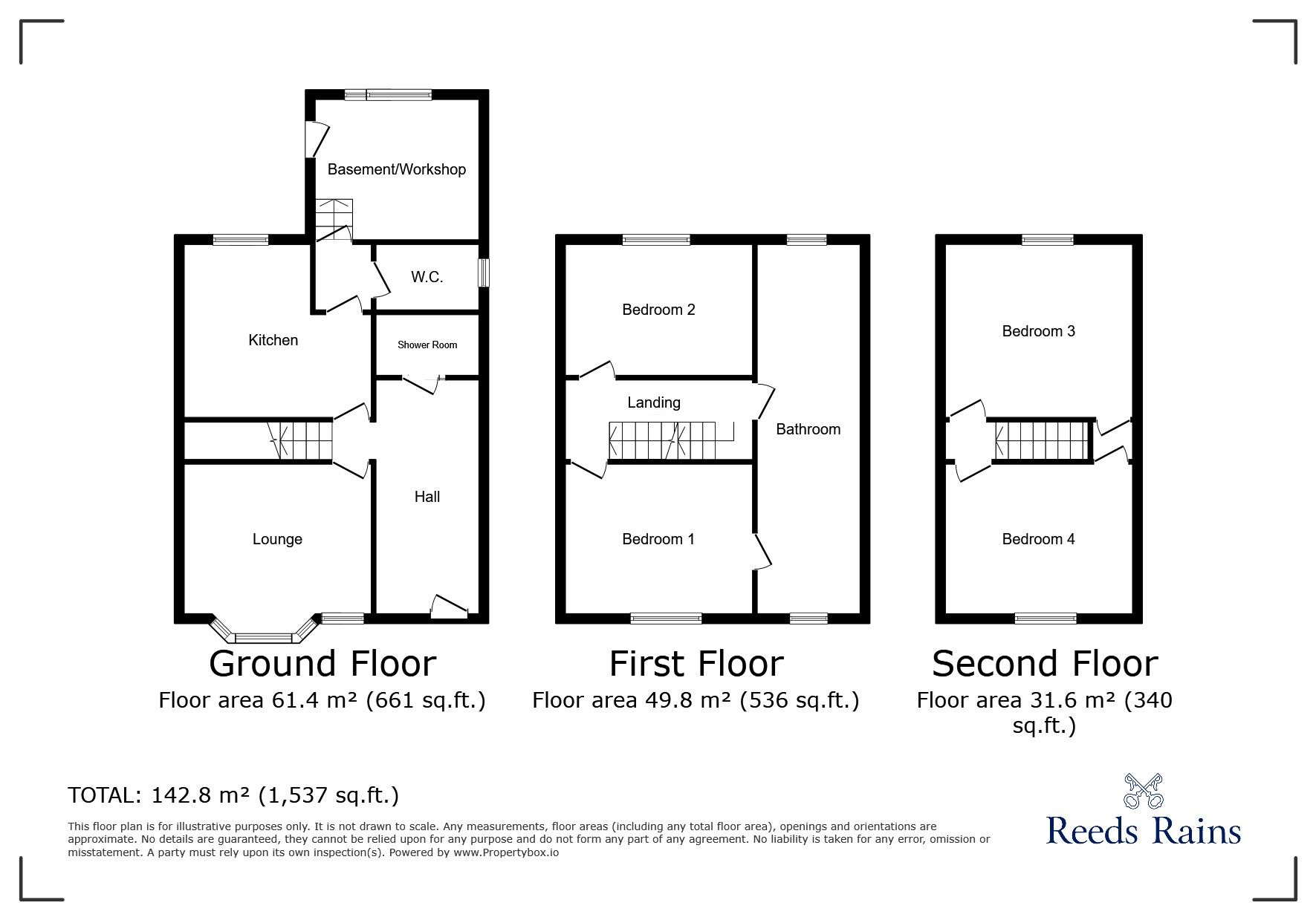 Floorplan of 4 bedroom Semi Detached House for sale, Ferry Road, Rye, East Sussex, TN31