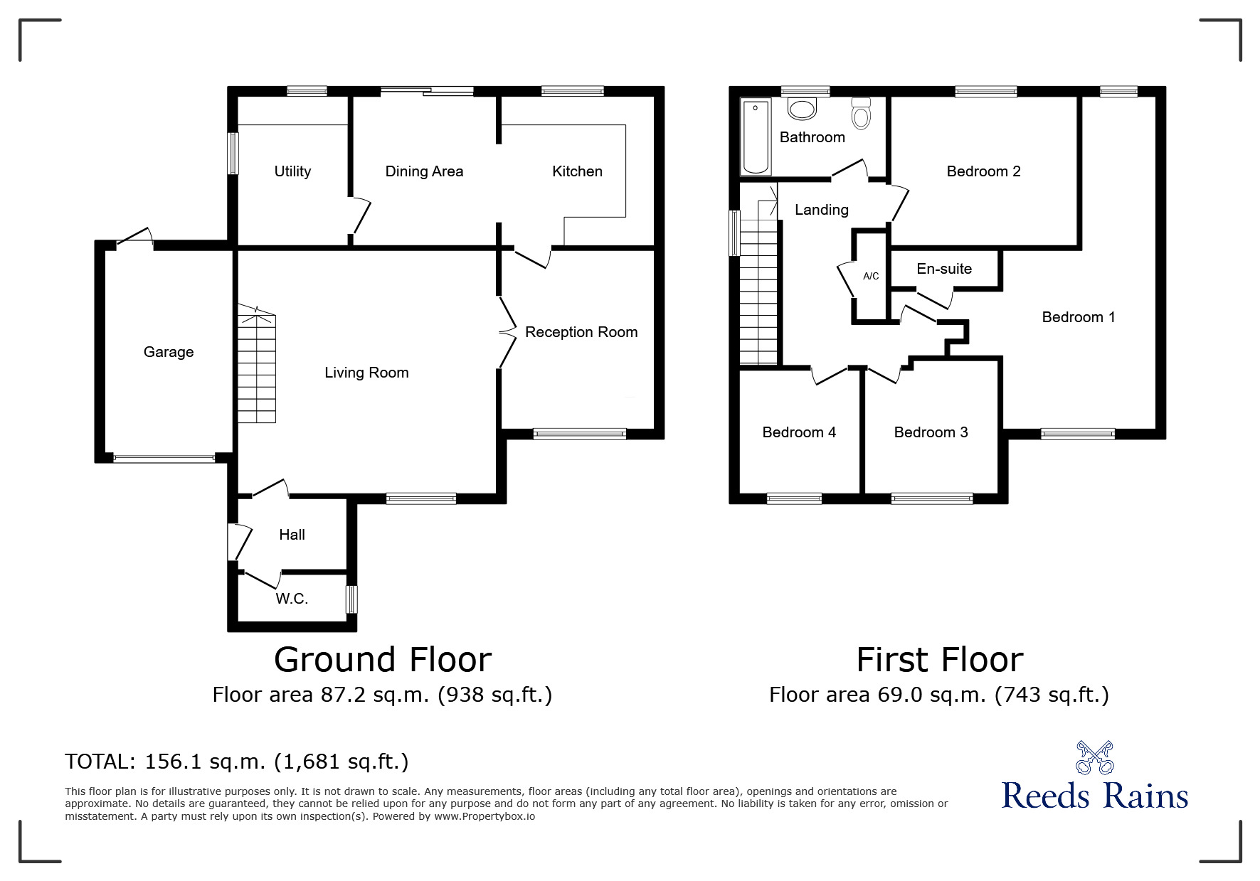 Floorplan of 4 bedroom Link Detached House for sale, The Hawthornes, Broad Oak, East Sussex, TN31