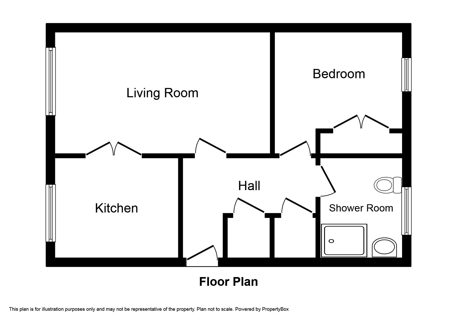 Floorplan of 1 bedroom  Flat to rent, Vidler Square, Rye, East Sussex, TN31