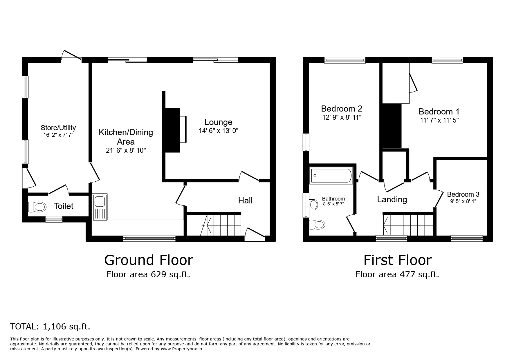 Floorplan of 3 bedroom Semi Detached House for sale, The Close, Rye, East Sussex, TN31