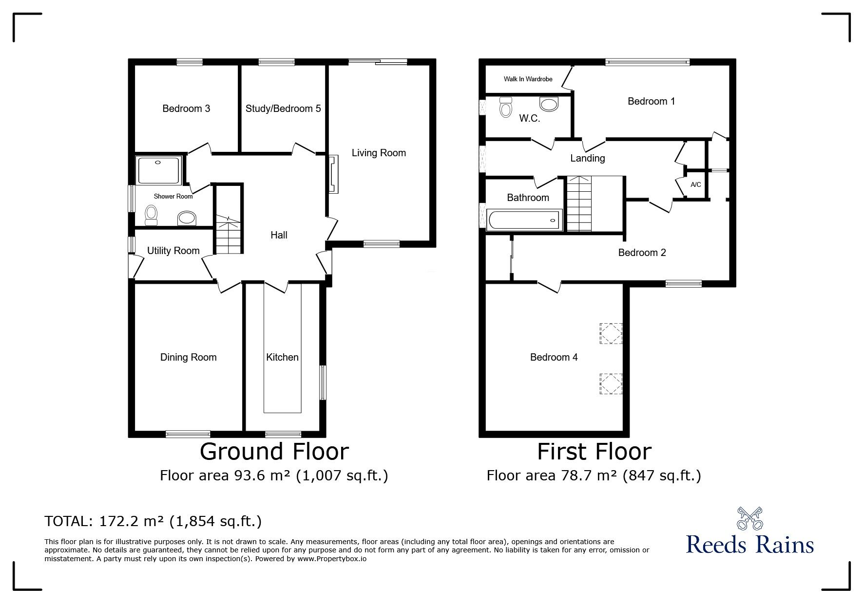 Floorplan of 4 bedroom Detached House for sale, Grove Lane, Iden, East Sussex, TN31