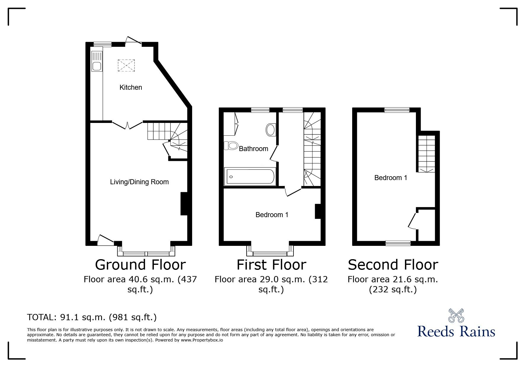 Floorplan of 2 bedroom Mid Terrace House to rent, Mermaid Street, Rye, East Sussex, TN31