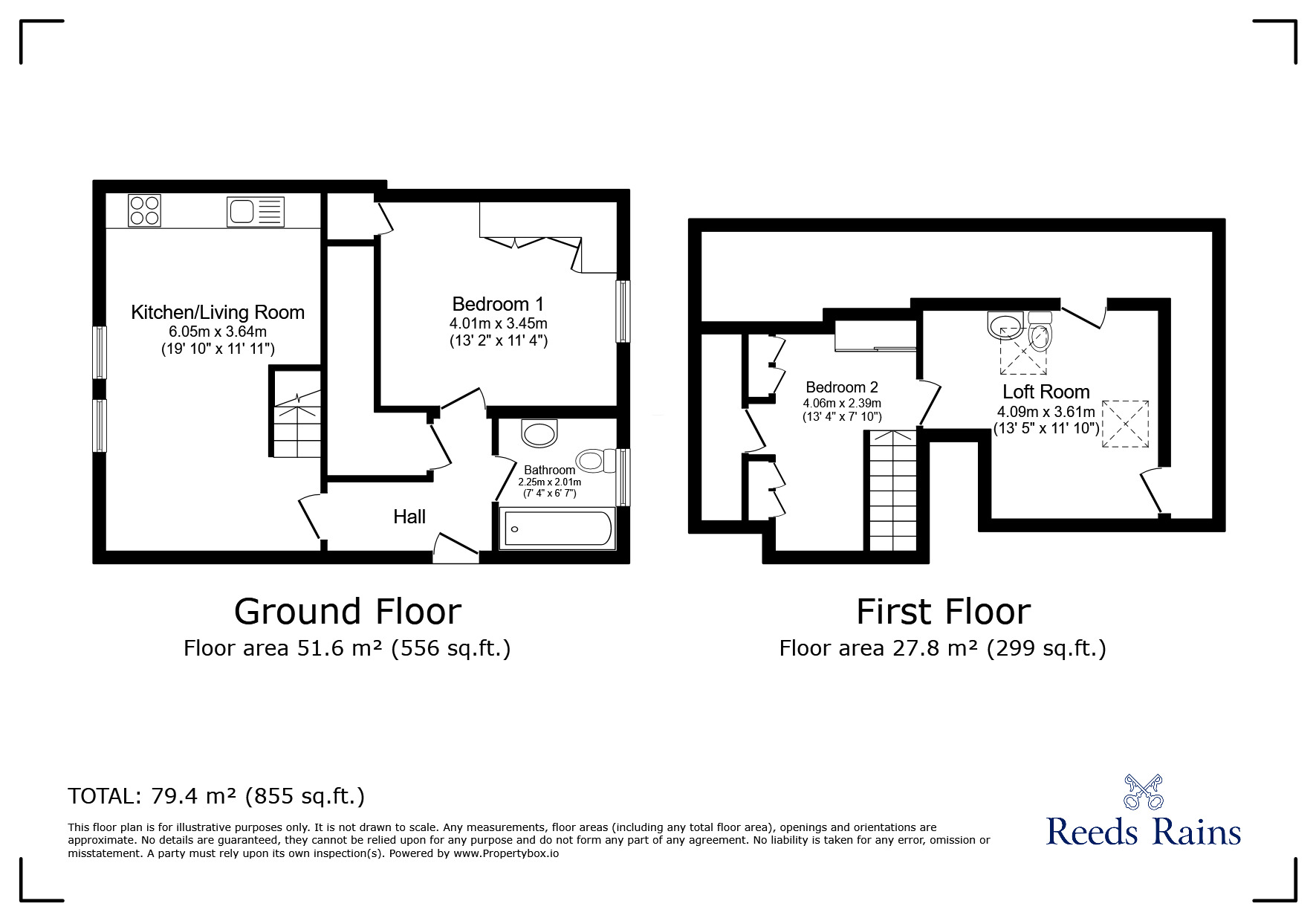 Floorplan of 2 bedroom  Flat to rent, High Street, Rye, East Sussex, TN31